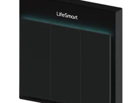 LifeSmart BLEND Smart Switch 流光開關 (3位智能燈掣) (黑 金) For Cheap