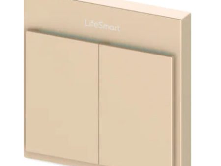 LifeSmart BLEND Smart Switch 流光開關 (2位智能燈掣) (黑 金) Online Sale